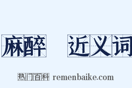 麻醉劑近义词是什么意思的图片
